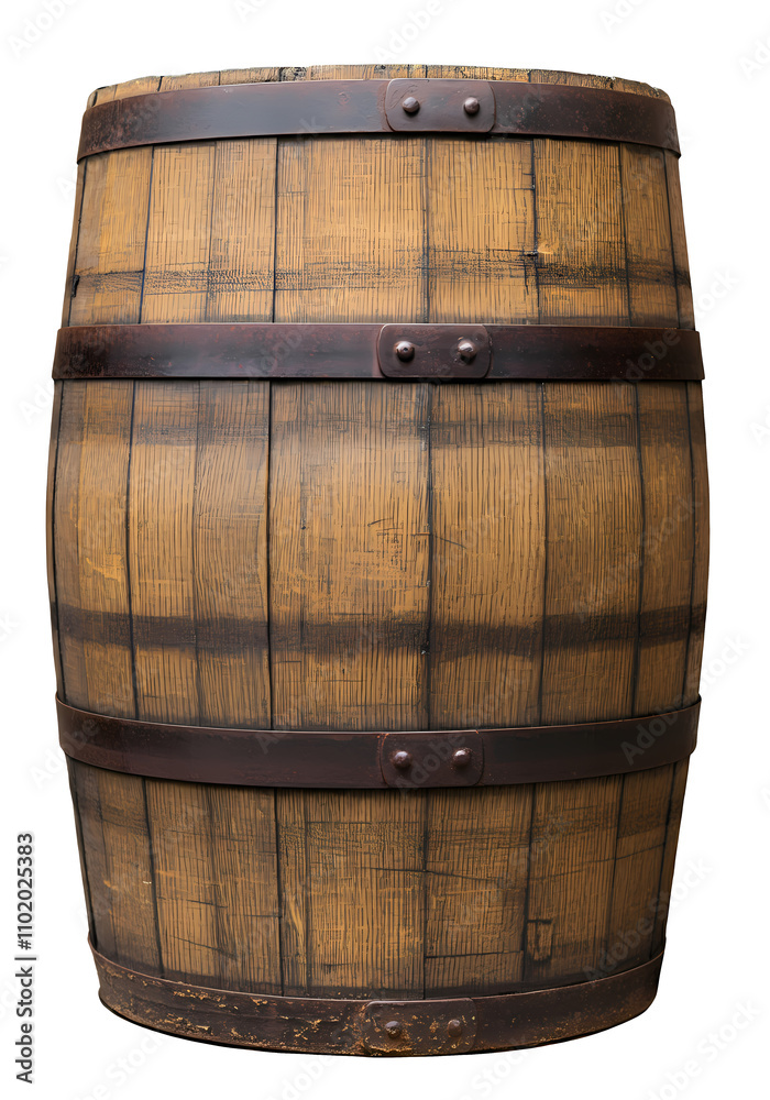 Obraz premium Dirty Wooden Barrel, Wood & Dirt, Isolated Transparent Png Graphic Resouce 