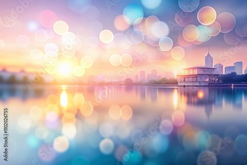 Wide Abstract Blurred Pastel Gradient Background in Architectural Photography: Soft Hues and Fluid Forms Create a Dreamy Atmosphere for Modern Spaces and Artistic Designs photo