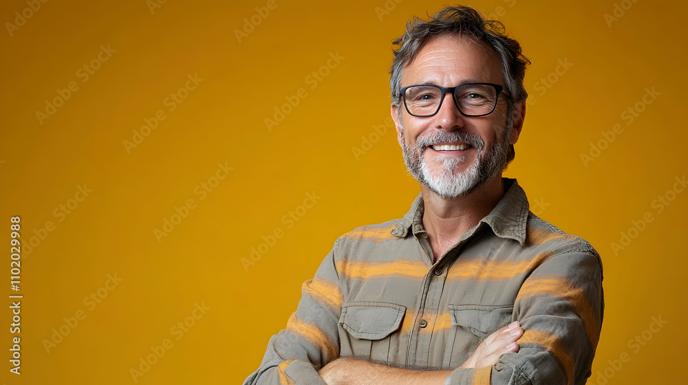 Smiling portrait of a professional urban studio half body shot bright environment optimistic perspective Smiling portrait of a professional urban studio half body shot bright environment optimistic perspective