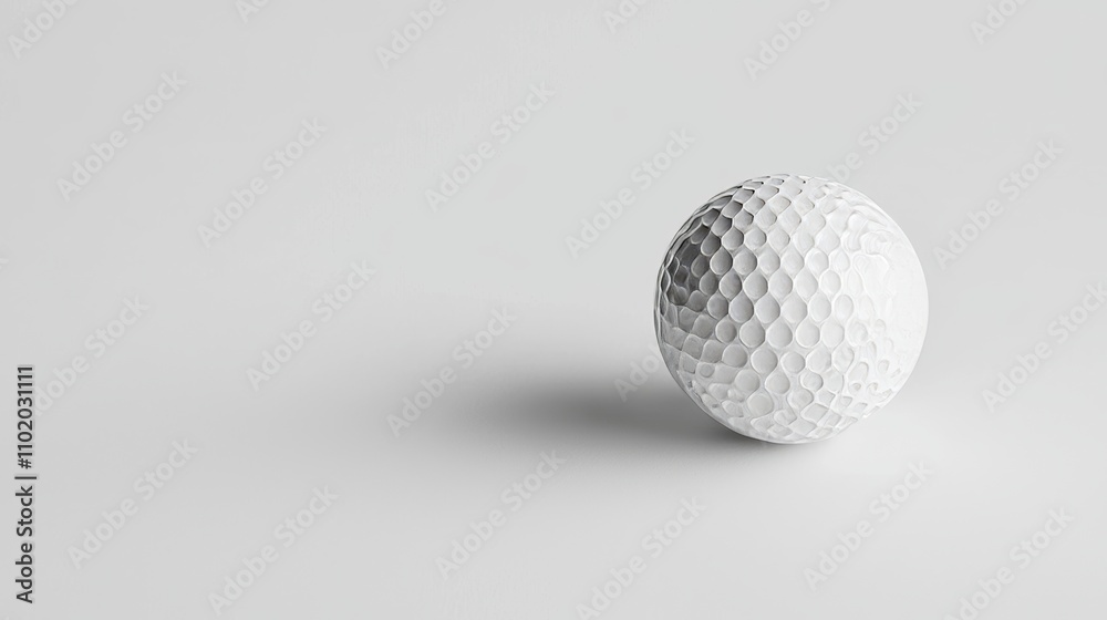On a white background, a golf ball with depth of field and a clipping path. On a white background, a golf ball with depth of field and a clipping path.