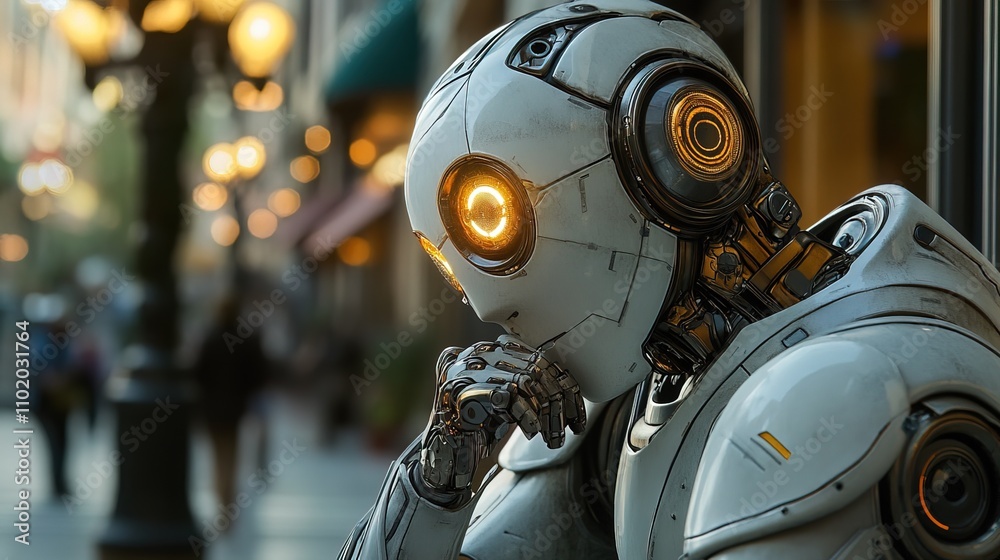 Thinking Robot Reflects on Automation and Technology Thinking Robot Reflects on Automation and Technology