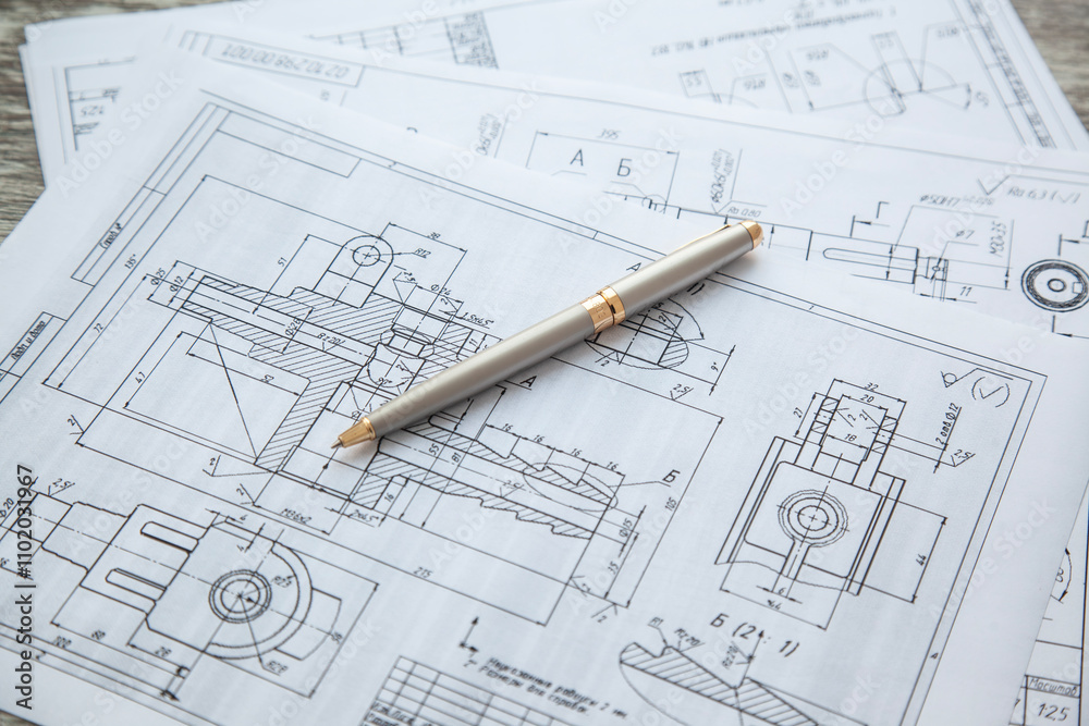 Engineering project, architectural plan of house Engineering project, architectural plan of house