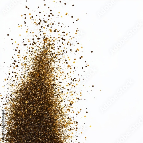 Wallpaper Mural Golden Glitter Dust Creating a Beautiful Abstract Pattern on White Torontodigital.ca