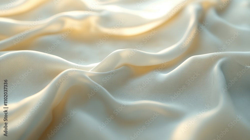 Obraz premium Soft, flowing fabric drapes elegantly, creating a serene and luxurious feel, Perfect for fashion, interior design, or advertising, this image conveys elegance and comfort in various creative projects