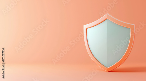 Free Download 3D shield icon on gradient background, symbolizing protection and security. soft colors create calming effect, enhancing visual appeal - GFXLoad