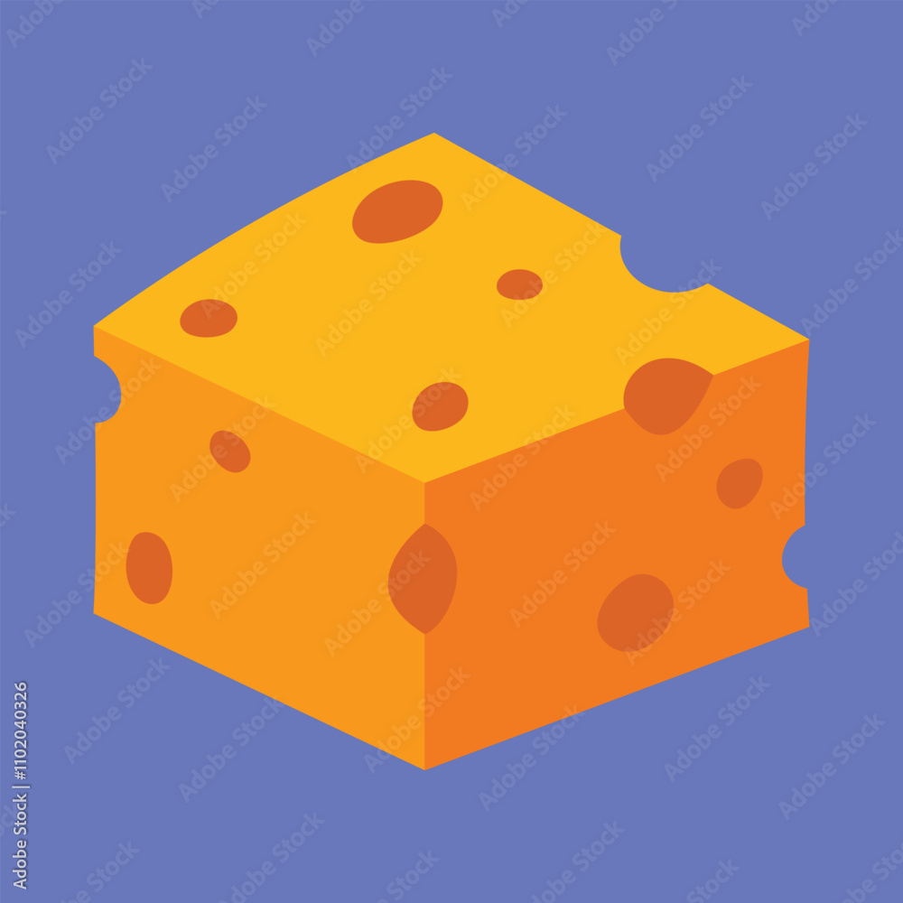Cheese cube vector icon. piece of Cheese illustration. tasty cheese icon Cheese cube vector icon. piece of Cheese illustration. tasty cheese icon