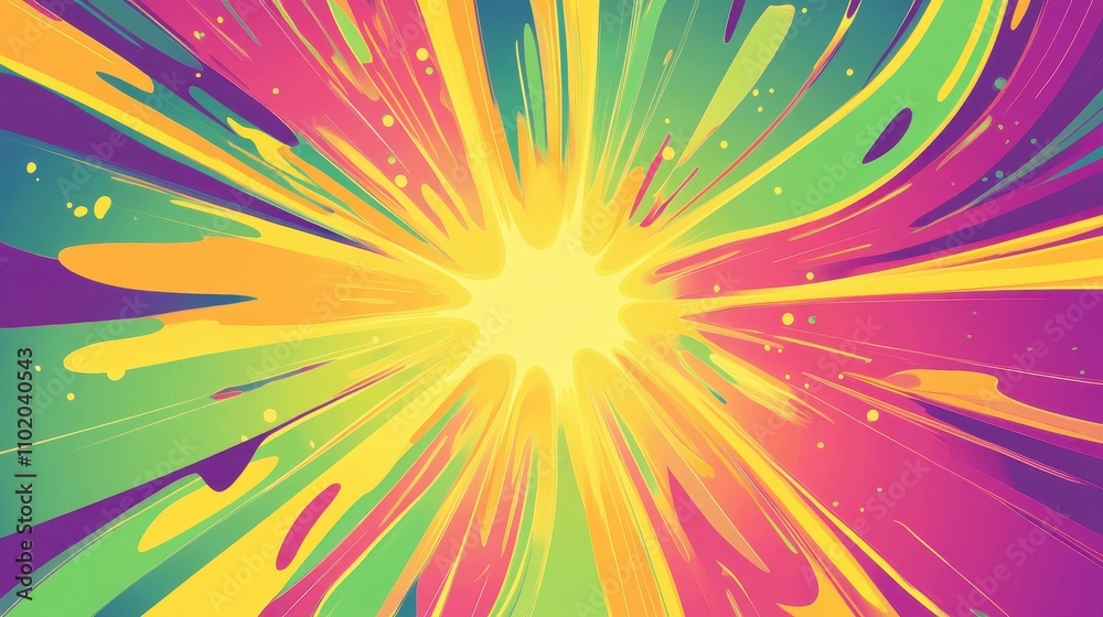 Bold glowing rays and dynamic neon textures highlight this retro-inspired wallpaper Bold glowing rays and dynamic neon textures highlight this retro-inspired wallpaper