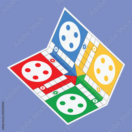 Ludo icon vector. Ludo Family Board Game illustration. ludo icon 4 player