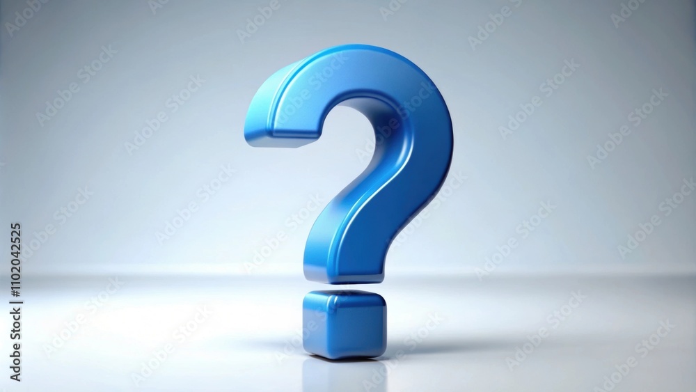 render of a large question mark in blue colors, question mark, interrogation, uncertainty, doubt, confusion, query, problem render of a large question mark in blue colors, question mark, interrogation, uncertainty, doubt, confusion, query, problem