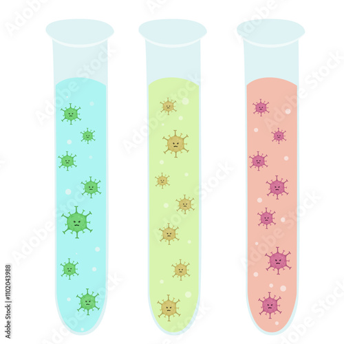 Wallpaper Mural viral organisms in test tubes with liquid of different colors Torontodigital.ca