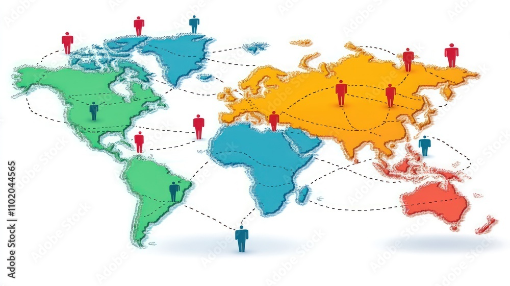 Global network connection illustration showing worldwide communication and collaboration. Global network connection illustration showing worldwide communication and collaboration.