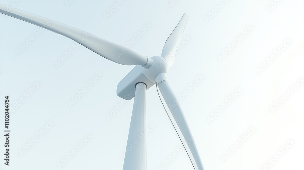 Close-Up View of Large Turbine Blades Against White Background Close-Up View of Large Turbine Blades Against White Background