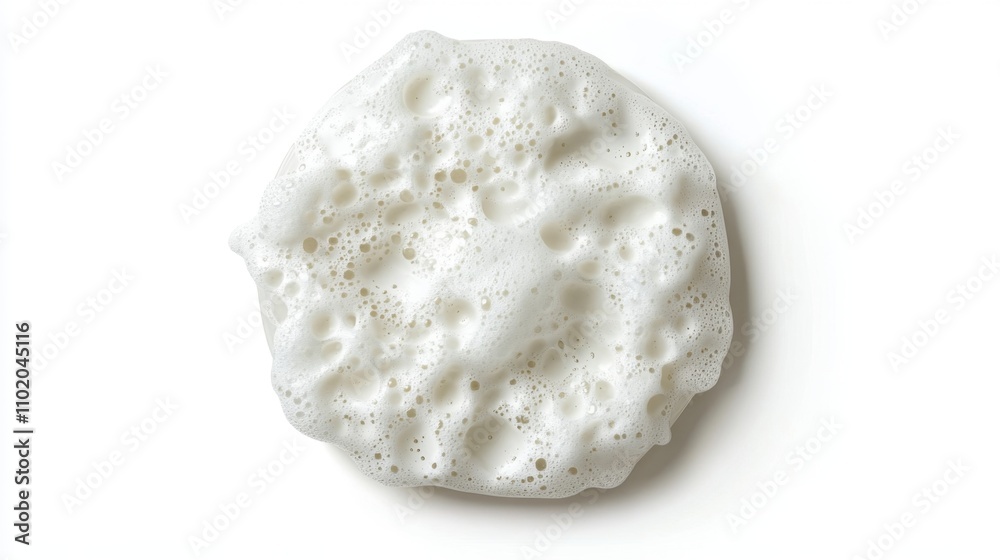 Foam bubble from soap or shampoo for washing isolated on white background from above Foam bubble from soap or shampoo for washing isolated on white background from above