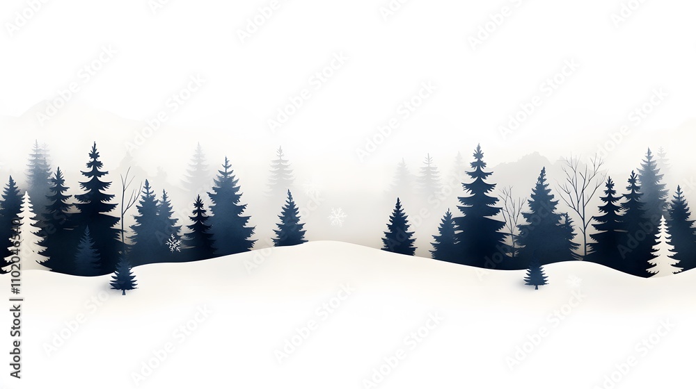 Elegant watercolor, glowing holiday snow, peaceful festive background for cards Elegant watercolor, glowing holiday snow, peaceful festive background for cards