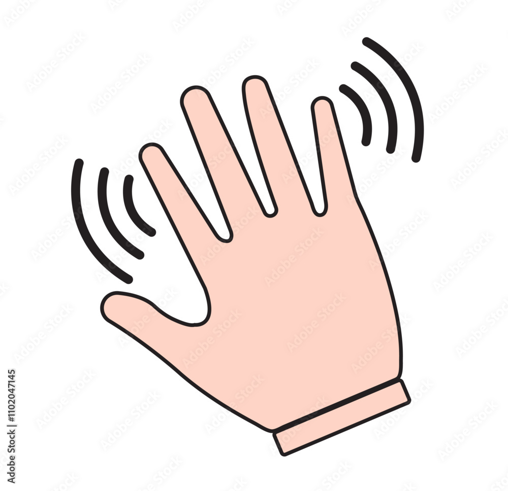 Obraz premium Waving hand icon