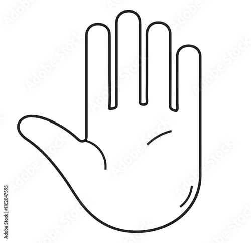 Hand waving icon set. vector illustration of goodbye gesture sign concept for your web site mobile app on white background photo