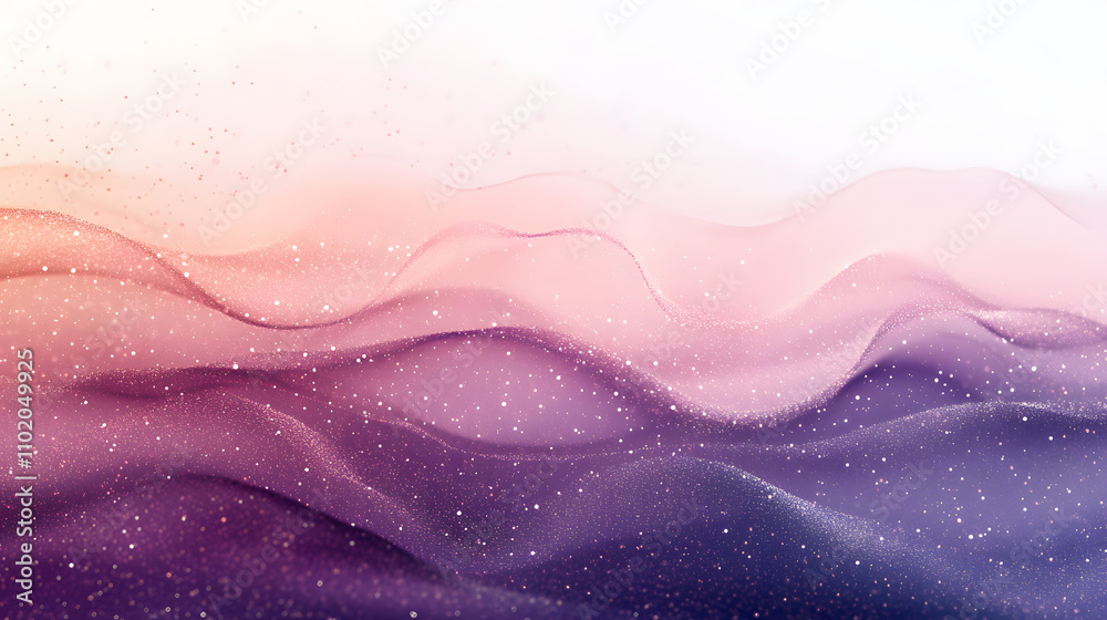 Obraz premium Soft Waves of Colorful Flow with Subtle Sparkles in the Background