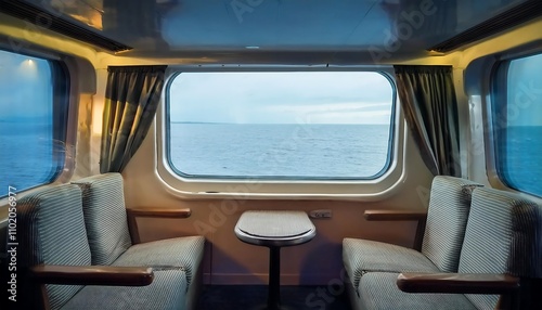 Luxurious First Class Cabin on Passenger Ship