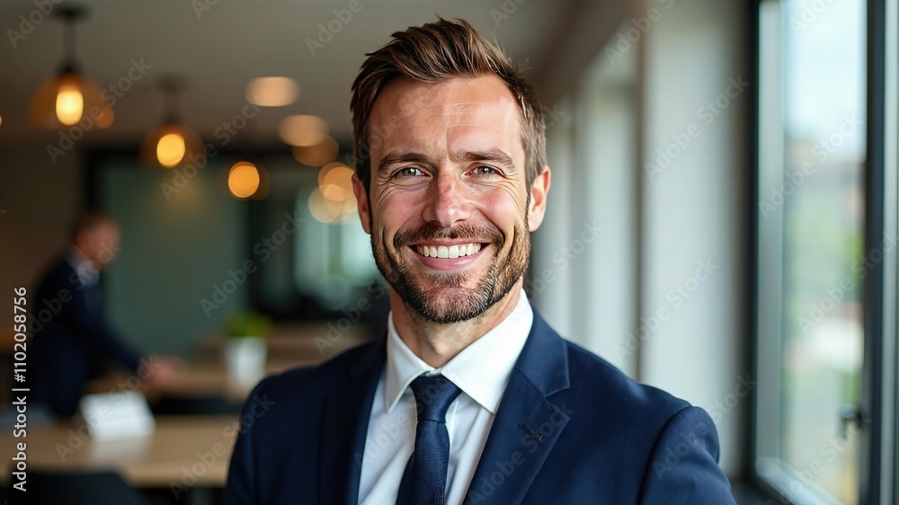 Confident Businessman Smiling - Professional Portrait Confident Businessman Smiling - Professional Portrait
