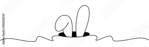 easter day line art illustration