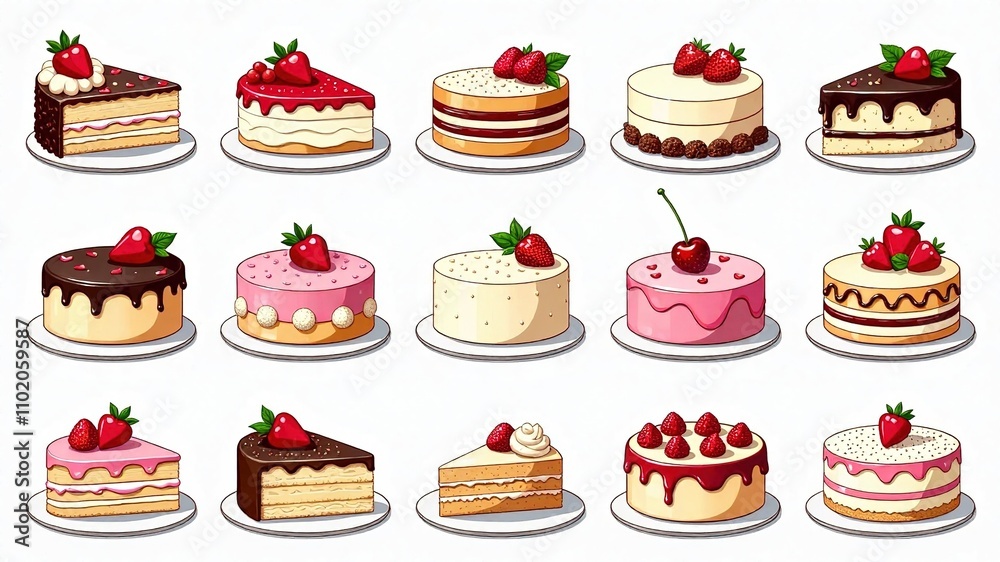 Delicious Cakes: 27 Line Art Designs for Baking Lovers Delicious Cakes: 27 Line Art Designs for Baking Lovers