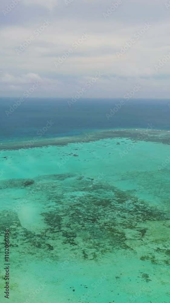 Coral reef and atoll with turquoise water. Seascape. Balabac, Palawan. Philippines. Coral reef and atoll with turquoise water. Seascape. Balabac, Palawan. Philippines.