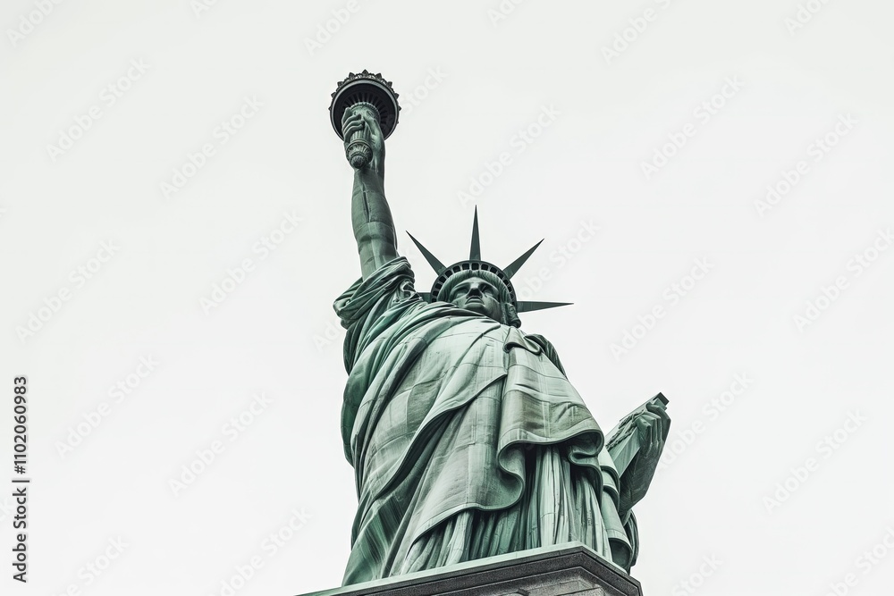Fototapeta premium Iconic Statue of Liberty in New York City - Photo from Bellow