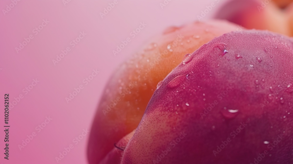 Pink Background Peach Close-Up - a soft and juicy fruit showcase. The pink background enhances the peach's delicate texture, creating a fresh and inviting visual appeal. Pink Background Peach Close-Up - a soft and juicy fruit showcase. The pink background enhances the peach's delicate texture, creating a fresh and inviting visual appeal.