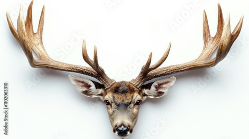 Antlers isolated on white background photo