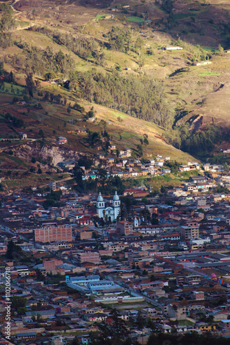 Vista panorámica del pueblo de Celendin en Cajamarca, zona urbana de los shilicos photo