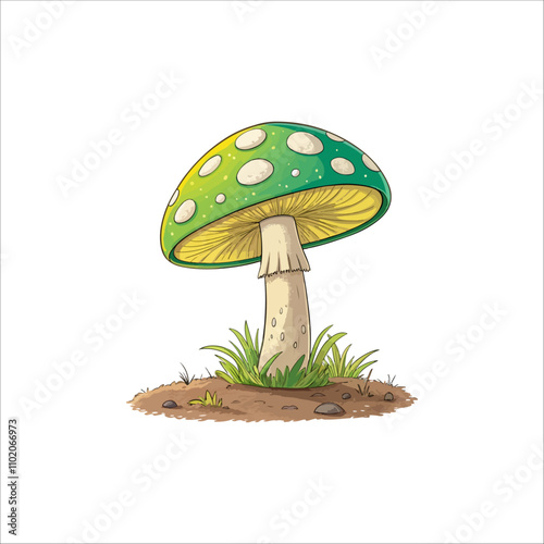 Mushroom vector illustration. Mushroom vector on white background.