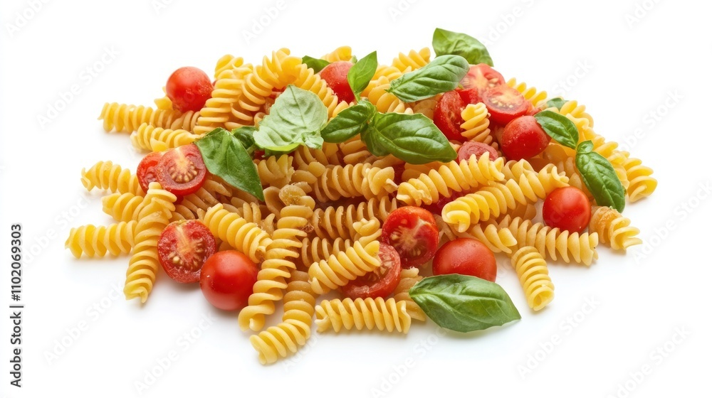 Rotini Pasta Salad with Tomatoes and Basil Rotini Pasta Salad with Tomatoes and Basil