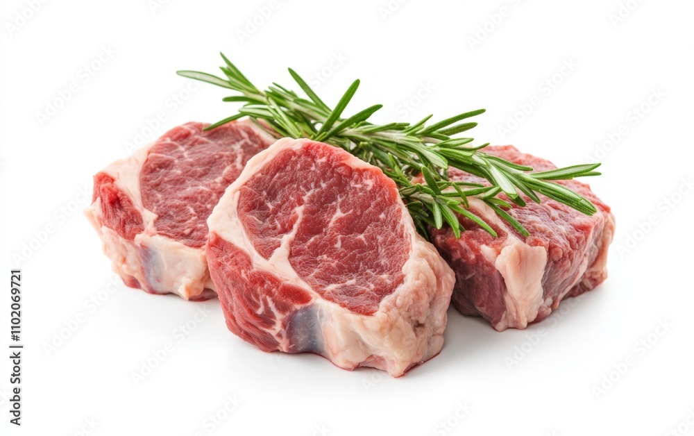Fresh raw young lamb meat isolated on white background Fresh raw young lamb meat isolated on white background