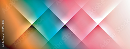 Colorful gradient with lines made of shadow and light. Creative background