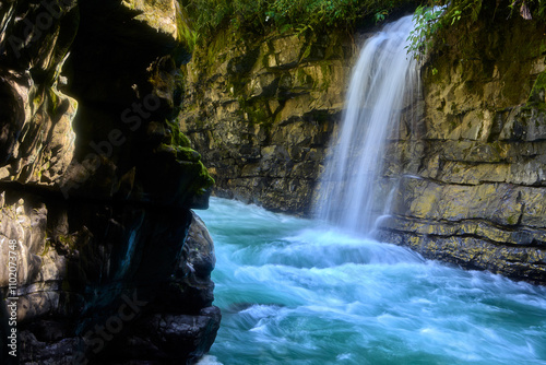 Nature's masterpiece in motion.This waterfall reminds us of the power and beauty that flows all around us.  Pampa Hermosa Junin Peru photo