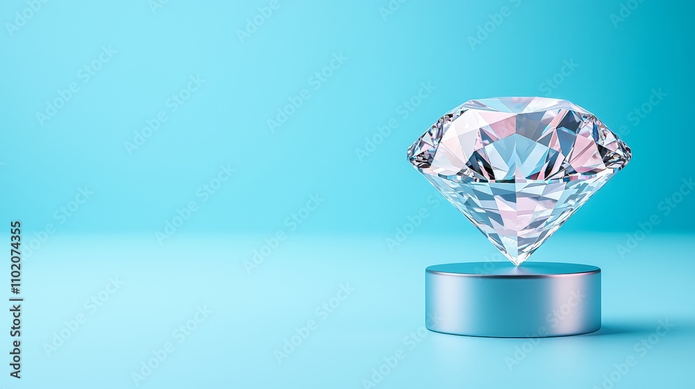 An advanced diamond technology setting with a diamond in a high-tech lab setting.