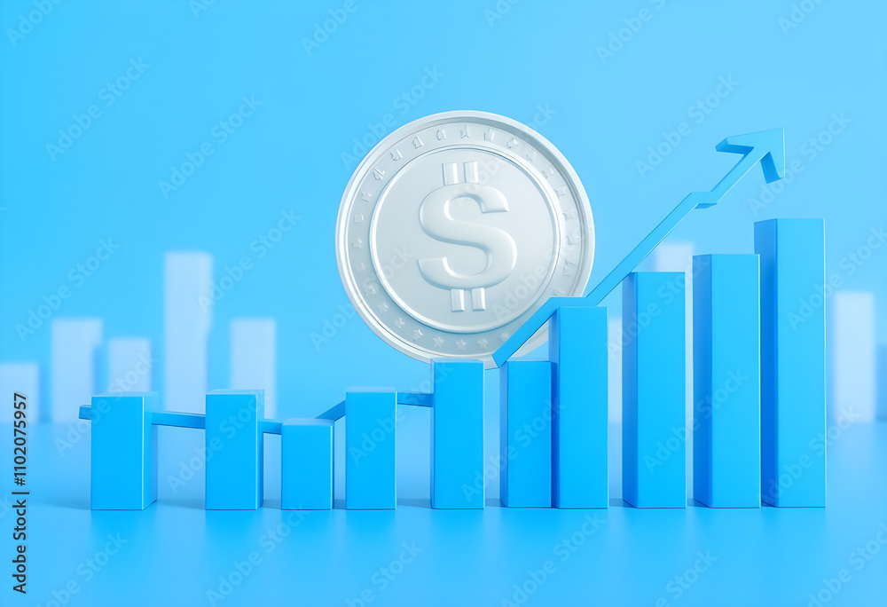 business money chart graph with upward arrow business money chart graph with upward arrow