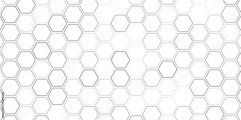 Fototapeta premium Abstract cube hexagon shape background. Vector banner design. Hexagons pattern. Geometric abstract background with simple hexagonal elements.