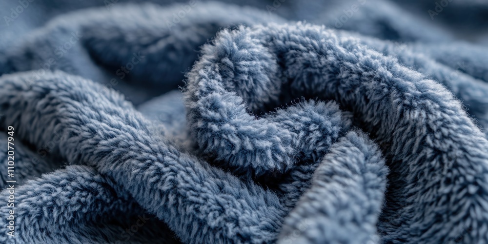 A close-up view of a textured, soft, blue fabric showcasing intricate details and inviting textures that capture the essence of comfort and warmth. A close-up view of a textured, soft, blue fabric showcasing intricate details and inviting textures that capture the essence of comfort and warmth.