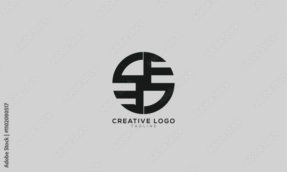SF FS ES SE Abstract initial monogram letter alphabet logo design SF FS ES SE Abstract initial monogram letter alphabet logo design