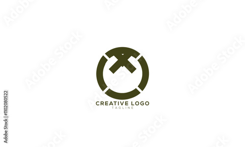 OX XO Abstract initial monogram letter alphabet logo design