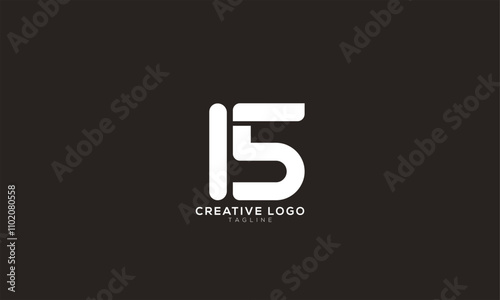 Bild auf Leinwand IB5 I5 15 BI5 Abstract initial monogram letter alphabet logo design