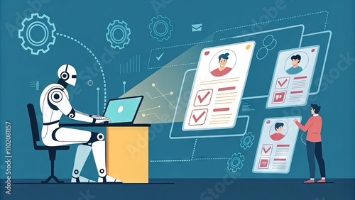 AI-Powered Recruitment Illustration