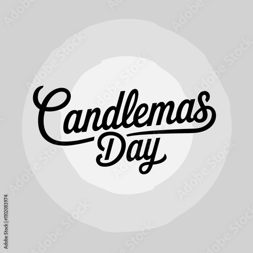 Candlemas Day Typography Design on Minimalist Background