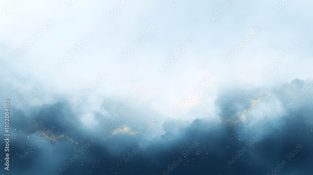 Fototapeta premium Soft Blue and White Cloudy Sky with Ethereal Lighting Effects