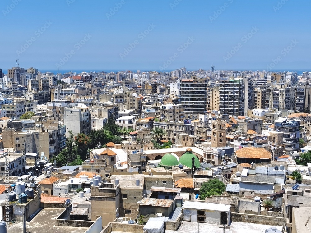 Fototapeta premium Tripoli, (“The Eastern Tripoli”), city and port, northwestern Lebanon. It lies on the Mediterranean coast at the mouth of the Abū ʿAlī River, 40 miles (65 km) north-northeast of Beirut.