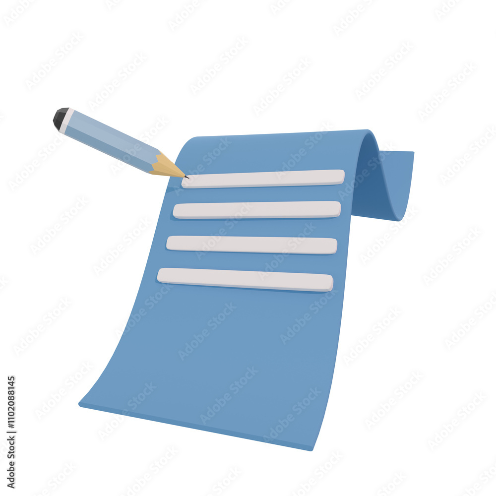 Blue Note Mockup with Pencil - Perfect for Education and Business Designs Blue Note Mockup with Pencil - Perfect for Education and Business Designs