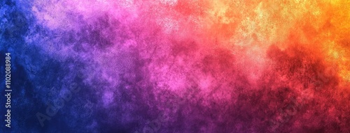 Blue, Purple, Pink, Orange, and Yellow Gradient Background with Grainy Texture, Vibrant and Colorful Design