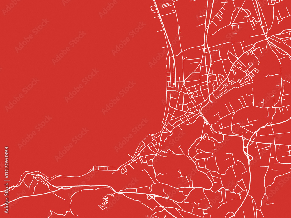 Christmas Map of Castellammare di Stabia, Italy in Snowy White on Festive Red Background. Christmas Map of Castellammare di Stabia, Italy in Snowy White on Festive Red Background.