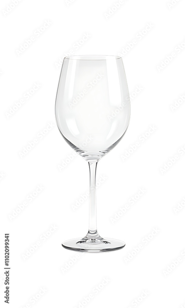 Elegant Empty Wine Glass on a Transparent Background Elegant Empty Wine Glass on a Transparent Background